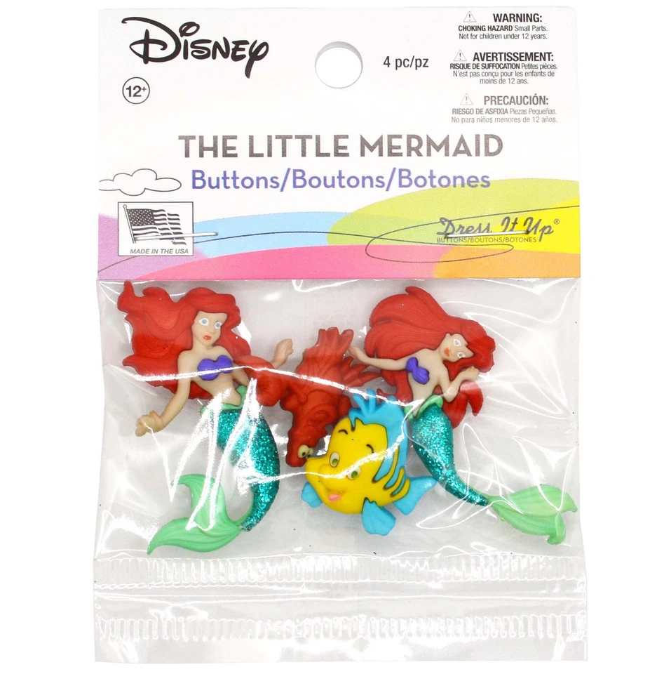 Dress It Up Licensed Embellishments-Disney The Little Mermaid - 3 Pack - Image 1 of 1