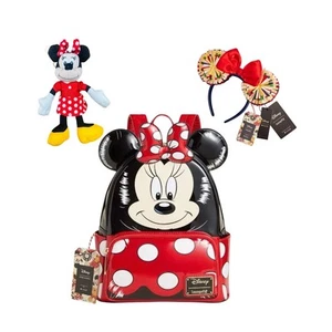 Mochila Disney X Loungefly Minnie Mouse con diadema y clip de felpa - Imagen 1 de 8