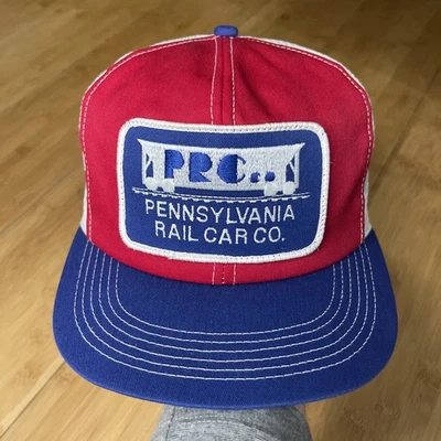 Rare VTG K-Products 80s PRC Pennsylvania Rail Car Mid Mesh Patch Trucker Hat EUC - Image 1 of 4