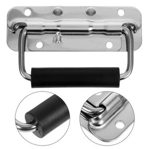 Toolbox Foldable Handle Hardware Handle Small Metal Handles Stainless Steel Tool - Picture 1 of 10