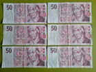 CZECH REPUBLIC - Set of 6 Czech 50 Koruna Banknotes