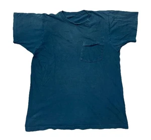 Vintage 70s Selvedge Pocket T-Shirt Distressed Faded Small - Bild 1 von 13