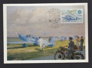 Frankreich 1979 schöne Karte Flugzeuge "Air Bleu" - Picture 1 of 1