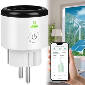 WLAN Steckdose mit Strommessung Energiekostenmesser Stromzähler Smart Plug 16A - Afbeelding 1 van 7