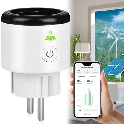Presa Wi-Fi con Misuratore di Corrente Misuratore di Costi Energetici Contatore di Corrente Smart Plug 16A - Immagine 1 di 4