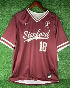 NEW Nike Dri-fit Stanford University Cardinal Baseball Jersey Large Sample #18 - Picture 1 of 5
