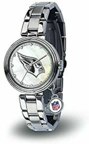NEW! ARIZONA CARDINALS WOMEN'S CHARM WATCH MOTHER OF PEARL LICENSED Cover