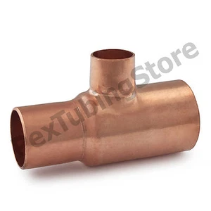 1" x 3/4" x 1/2" Copper Tee - Picture 1 of 1