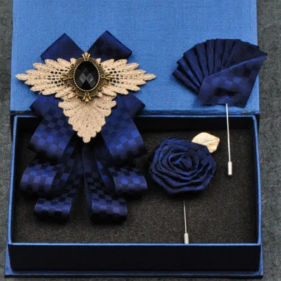 1 pieza Hombres Pajaritas Cristal Satinado Cuadros Traje Cuello Decoración Formal Boda Fiesta Foto 1 de 4