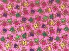 Cotton Quilt Fabric Bear KidStuff "Kids ColorBox,Too Cheri Strole Pink by1/2Yard