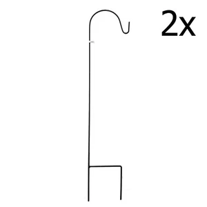 2x2 Meter x 12mm SCHWARZE HÄHEN KRUMMERHAKEN Gartenlaterne Hängekorb - Bild 1 von 1