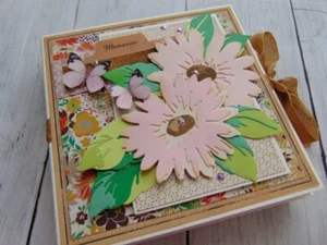 Handmade Folio Style Mini Scrapbook Photo Album ocbrandy gift keepsake - Picture 1 of 12