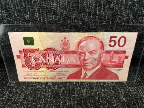 1988 billet de banque du Canada 50 $ cinquante dollars Thiessen-Crow ehz9551833 en circulation