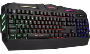 ENHANCE INFILTRATE KL1 LED GAMING KEYBOARD MULTI-COLORED BACKLIT KEYBOARD NEW!  - Picture 1 of 4