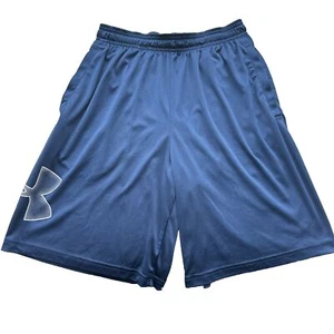 UNDER ARMOUR HEATGEAR LOOSE MENS NAVY BLUE 9” INSEAM SHORTS Size Medium - Picture 1 of 7