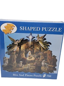 Bits And Pieces Shaped Puzzle 700 pieces "In The Manger" 20 X 27 New Sealed 2003 - Picture 1 of 2