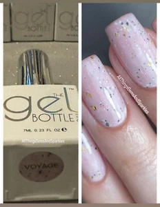 The Gel Bottle Tgb gel polish fleck of gold black voyage Nails Apply Over biab - Picture 1 of 9