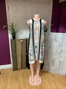 BCBG MAXAZRIA ASYMETRIC BLACK FLOWER DRESS - Picture 1 of 12