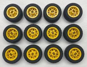 12 Lego Räder/Reifen Menge: 30,4 x 14 VR: gelb mit schwarzem Reifen - Bild 1 von 1