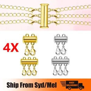 4PCS Multi Strand Necklace Detangler Untangling Layered Necklace Clasp Spacer - Picture 1 of 10