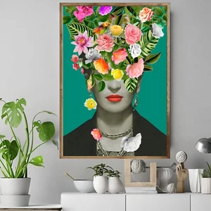 Frida 01 Art Motivation Best Gift Wall Art Print POSTER / CANVAS Retro Vintage - Picture 1 of 3