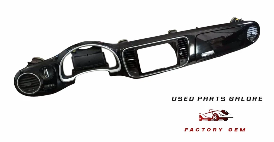 Moldura de rádio 2012-2019 Volkswagen Beetle brilho preto acabamento painel fabricante de equipamento original - Imagem 1 de 2