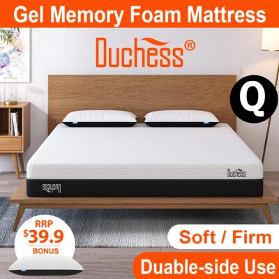 Duchess Queen Bed Mattress Gel Memory Foam Soft & Firm Flippable Bonus Pillow - image 1 of 4