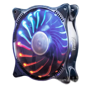 Desktop Computer Cooling Fan RGB Rainbow Color Change 12cm - Picture 1 of 2