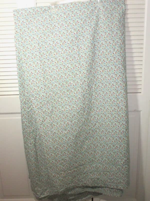Vtg. Lauren Ralph Lauren Blue/Red Flower Print Cotton Top Sheet King Size - Image 1 of 4