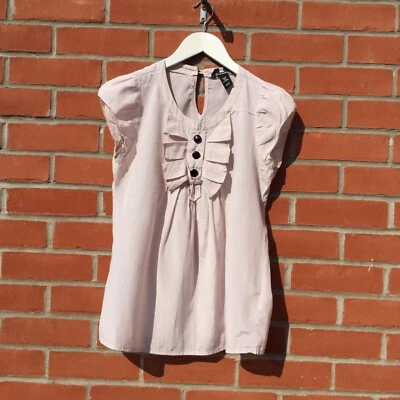 H&M Front Ruffle Top Size EURO 38 = UK 10 - Image 1 of 4