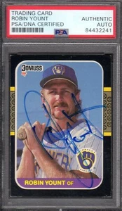 1987 DONRUSS #126  Robin Yount  SIGNED AUTOGRAPH CARD  PSA / DNA AUTHENTIC  A - Picture 1 of 2