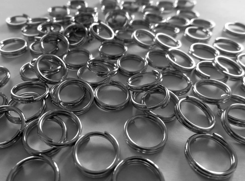 50 Stück SPRENGRINGE ROSTFREI ANGELN RINGE SPLIT RING SPRINGRINGE SPALTRING - Bild 1 von 3