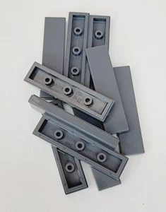 Lego Part No. 2431 Dark Bluish Gray Tile 1 x 4 - 10 Pieces - Picture 1 of 3