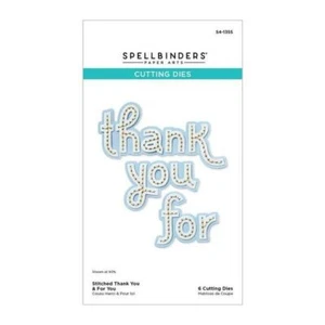 Spellbinders Etched Dies - Out and About Collection - Stitched Thank You & For Y - Bild 1 von 4