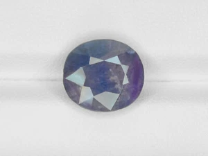 Zaffiro blu certificato IGI PAKISTAN 6,03 CTS ovale naturale non trattato - Foto 1 di 9
