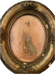 Francis Day Aquarell Der Kritiker 1901 signiert Belle Époque Kunst antik gerahmt - Bild 1 von 21