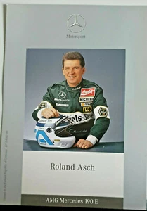 AUTOGRAMMKARTE ROLAND ASCH DTM 1992 DIEBELS AMG MERCEDES 190 E EVO II #17 - Bild 1 von 1