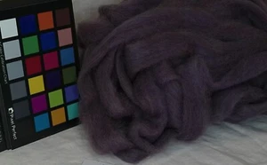 Romney wool roving faded plum purple spinning felting fiber arts weaving - Picture 1 of 4