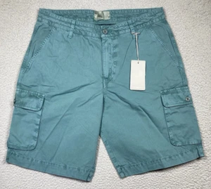 Bench Shorts Men's 32 Solid Blue Green Cargo Casual Preppy 9 inch Inseam NEW - Picture 1 of 20