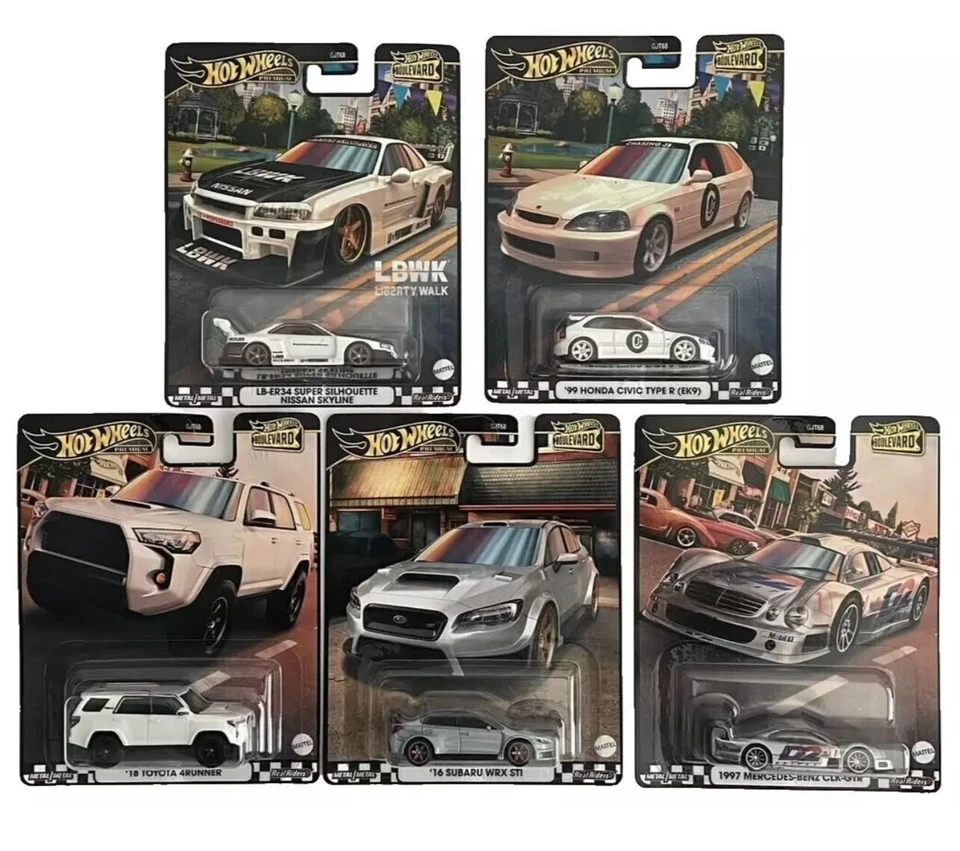 Juego de 5 autos Hot Wheels Boulevard Gold Premium A Case 2024 GJT68-957A en stock Foto 1 de 1