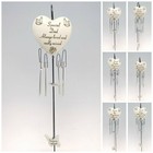 Heart Memorial Wind Chime Tribute Plaque Ornament Butterfly Flower Graveside