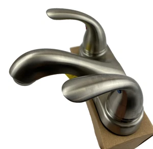 Pfister LJ143-610K 2 Handle 4" Centerset Faucet Brushed Nickel Durable & Stylish - Picture 1 of 8