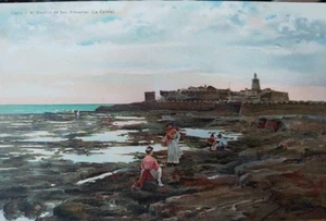 Carte Postale Litho Espagne Petracci Notermann Cadiz Castillo Galeta neuve 1900 - Imagen 1 de 2