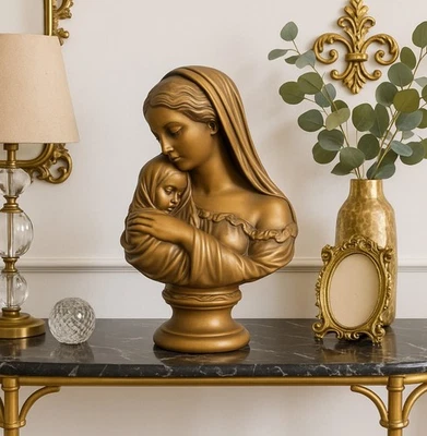 R Monti Madonna and Child Bust Marwal Industries 15 inch Statue Mid Century - Image 1 of 4