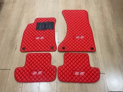 Luxury Leather Car Mats for Audi S5 2007-2016 Coupe , Set of 4 , Made to Order Foto 1 de 4