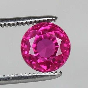 Zafiro rosa de Ceilán 6,30 quilates Piedra preciosa suelta RARA de corte redondo impecable certificada - Imagen 1 de 5