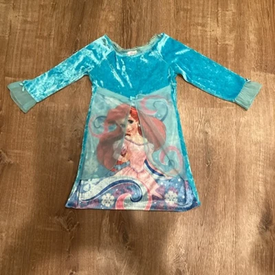 Disney Princesa Ariel Terciopelo Pijama Camisón Vestido 6 Foto 1 de 4