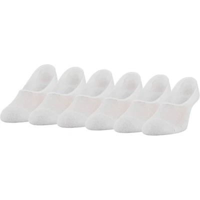 Women’s White Zoned Cushion No Show Socks, 6 Pairs, Size 5-10, All-Day Comfort - Image 1 of 4