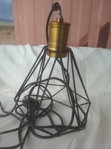 Jewel Caged Pendant Light Cover 5" X 8" With Socket Industrial/Farmhouse - Picture 1 of 15
