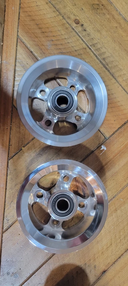 Juego de 2 ruedas Billet plata Ada Racing Goped Big Foot/GSR Foto 1 de 1